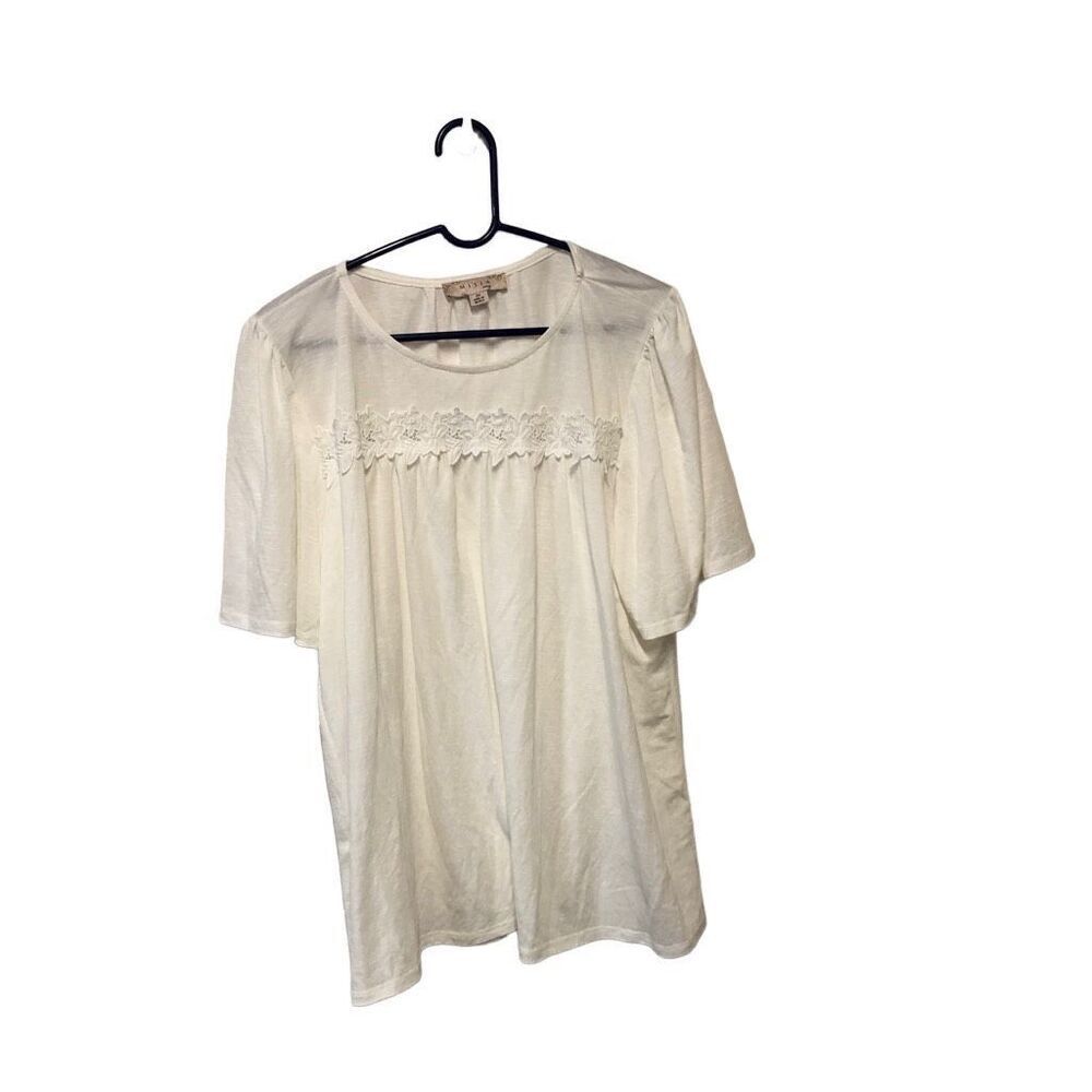 Misia Size 3X White Tunic Rayon and Nylon Tunic